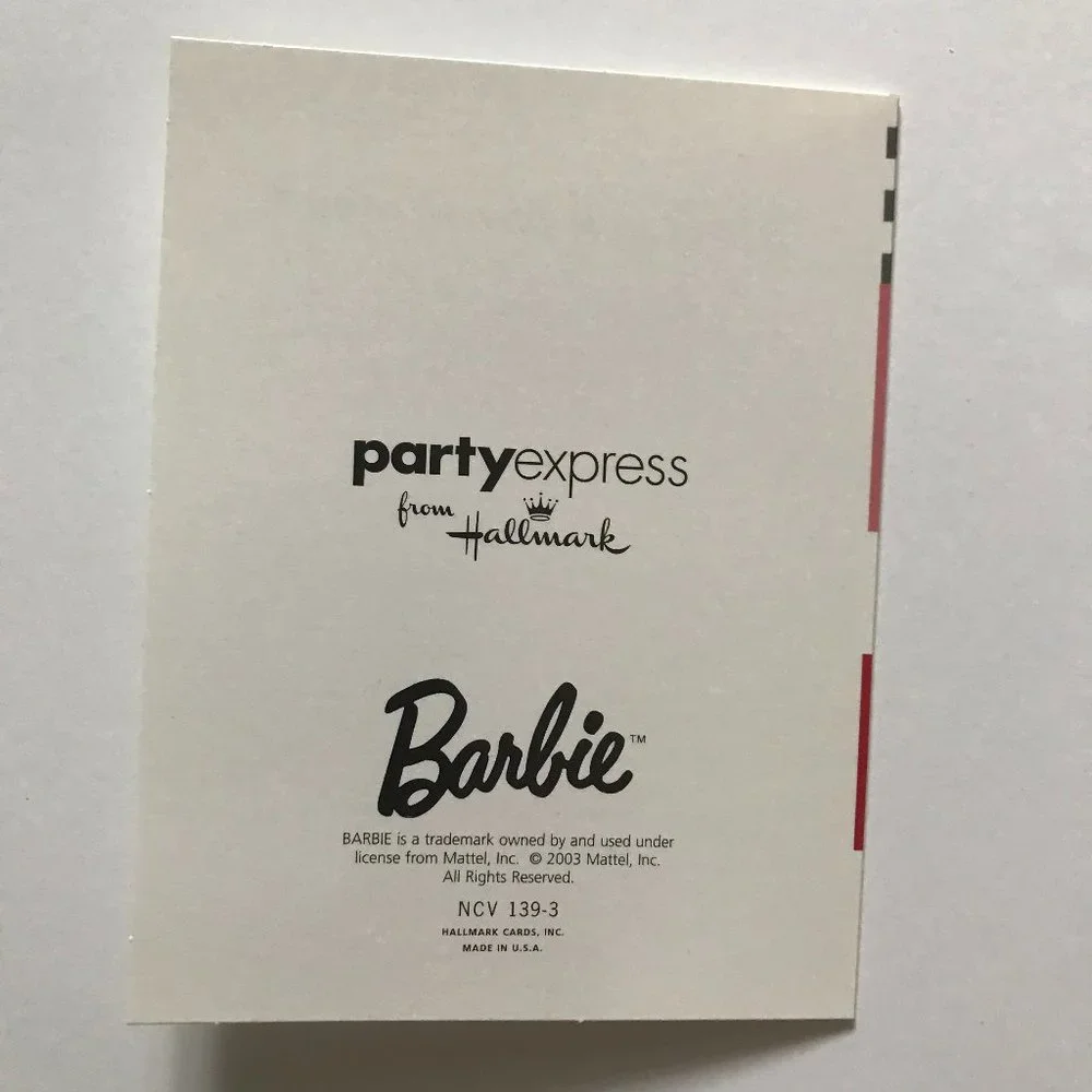Barbie Invitation Cards Hallmark 2003 Retro New